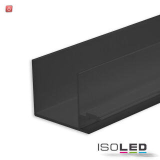 ISO113911 / LED Trockenbauprofil Schattenfuge 8, schwarz eloxiert RAL 9005 200cm / 9009377066160