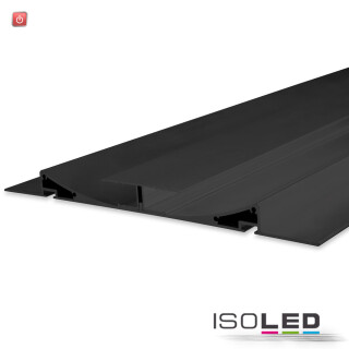 ISO113914 / LED Trockenbauleuchte Double Curve, schwarz eloxiert RAL 9005 200cm / 9009377066221