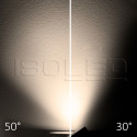 ISO113968 / 3-PH Schienen-Strahler fokussierbar, 30W, 30°-50°, weiß matt, warmweiß, dimmbar / 9009377067419