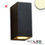 ISO113983 / Wandleuchte Up&Down 2xGU10, IP54, sandschwarz, exkl. Leuchtmittel / 9009377068041