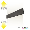 ISO113995 / LED Wandleuchte Linear Up+Down 600 25W, IP40, schwarz, warmweiß / 9009377068300