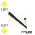 ISO113999 / LED Hängeleuchte Linear Up+Down 600, 25W, prismatisch, linear- u. 90° verbindbar, schwarz, warmweiß / 9009377068386