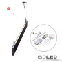 ISO113999 / LED Hängeleuchte Linear Up+Down 600, 25W, prismatisch, linear- u. 90° verbindbar, schwarz, warmweiß / 9009377068386