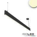 ISO114000 / LED Hängeleuchte Linear Up+Down 1200, 40W, prismatisch, linear- u. 90° verbindbar, schwarz, warmweiß / 9009377068409