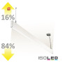 ISO114002 / LED Hängeleuchte Linear Up+Down 1200, 40W, prismatisch, linear- u. 90° verbindbar, weiß, warmweiß / 9009377068447