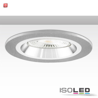 ISO114016 / Einbaurahmen Kombi für GU10/MR16, Alu gebürstet + weiß-silber / 9009377068843