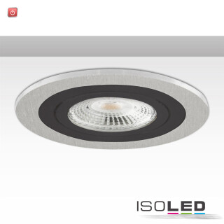 ISO114017 / Einbaurahmen Kombi für GU10/MR16, Alu gebürstet + schwarz / 9009377068867