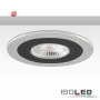 ISO114017 / Einbaurahmen Kombi für GU10/MR16, Alu gebürstet + schwarz / 9009377068867