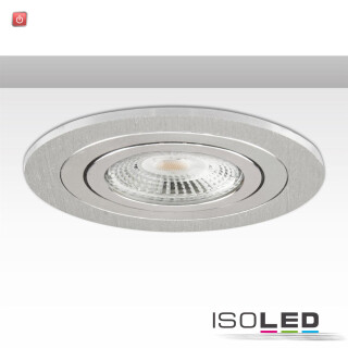 ISO114019 / Einbaurahmen Kombi für GU10/MR16, Alu gebürstet + Alu gebürstet / 9009377068904