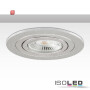 ISO114019 / Einbaurahmen Kombi für GU10/MR16, Alu gebürstet + Alu gebürstet / 9009377068904