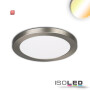 ISO114021 / LED Aufbau/Einbauleuchte Slim Flex, 6W, nickel gebürstet, ColorSwitch 3000K|3500K|4000K / 9009377068973