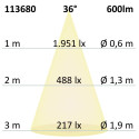 ISO113680 / GU10 Vollspektrum LED Strahler 7W COB, 36°, 4000K, dimmbar / 9009377061523