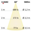 ISO113682 / GU10 Vollspektrum LED Strahler 7W COB, 60°, 3000K, dimmbar / 9009377061592