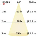 ISO113683 / GU10 Vollspektrum LED Strahler 7W COB, 60°, 4000K, dimmbar / EAN9009377061608
