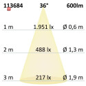 ISO113684 / MR16 Vollspektrum LED Strahler 7W COB, 36°, 4000K, dimmbar / 9009377061653