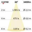 ISO113740 / LED Hallenleuchte LN 50W, IK10, 60°, IP65, 1-10V dimmbar, neutralweiß / 9009377062964