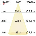 ISO114062 / LED Aufbau/Hängeleuchte Linear Raster...