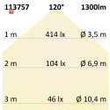 ISO113757 / LED Downlight Flex 15W, prismatisch, 120°, Lochausschnitt 50-160mm, neutralweiß / 9009377063206
