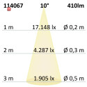 ISO114067 / GU10 LED Strahler 8W COB, 10°, 3000K, dimmbar / 9009377070501