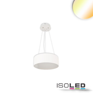 ISO113801 / LED Hängeleuchte, DN400, weiß, 25W, ColorSwitch 3000|3500|4000K, dimmbar / 9009377064029