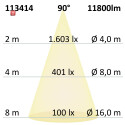 ISO113414 / LED Hallenleuchte LN 100W, IK10, 90°, IP65, 1-10V dimmbar, kaltweiß / 9009377053900