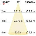 ISO113447 / LED Hallenleuchte FL 200W, IK10, IP65 neutralweiß, 60°, 1-10V dimmbar / 9009377054495