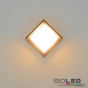 ISO114265 / LED Wandleuchte eckig 6W, IP54, sandschwarz, warmweiß / 9009377075148