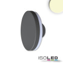 ISO114269 / LED Wandleuchte rund 12W, IP54, sandschwarz, warmweiß / 9009377075230