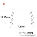 ISO113832 / Abdeckung COVER27 opal für Trockenbauprofil Planar/Single-Double Curve, 200cm / 9009377064753