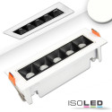 ISO113845 / LED Einbauleuchte Raster Line weiß/schwarz, 10W, neutralweiß, schwenkbar / 9009377065026