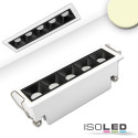 ISO113847 / LED Einbauleuchte Raster Line weiß/schwarz, dimmbar, 10W, warmweiß / 9009377065064