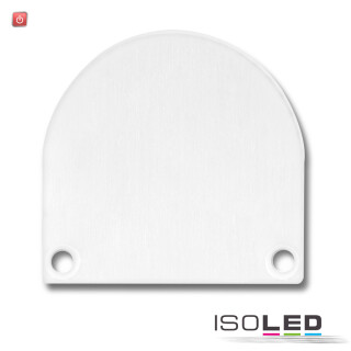 ISO113190 / Endkappe EC46 Alu weiß RAL 9010 für SURF/DIVE24 FLAT mit COVER13, 2 STK, inkl. Schraube / 9009377049545