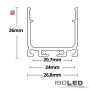 ISO113192 / LED Aufbauprofil SURF24 Aluminium pulverbeschichtet weiß RAL 9010, 200cm / 9009377049583