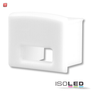 ISO113214 / Endkappe EC11W weiß für Profil SURF12 BORDERLESS mit Kabeldurchführung, 1 STK / 9009377050039