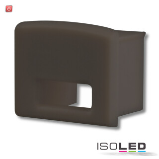 ISO113215 / Endkappe EC11B schwarz für Profil SURF12 BORDERLESS mit Kabeldurchführung, 1 STK / 9009377050053