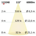 ISO113248 / LED Office Pro Pendelleuchte Up+Down, 20+40W, silber, UGR<19, 4000K, 1-10V dimmbar / 9009377050855