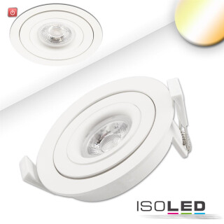 ISO113304 / LED Einbaustrahler SUNSET mit variabler Tiefe, weiß, 9W, 45°, 2000-2800K, Dimm-to-warm / 9009377051951