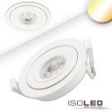 ISO113304 / LED Einbaustrahler SUNSET mit variabler Tiefe, weiß, 9W, 45°, 2000-2800K, Dimm-to-warm / 9009377051951