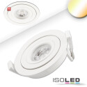 ISO113304 / LED Einbaustrahler SUNSET mit variabler Tiefe, weiß, 9W, 45°, 2000-2800K, Dimm-to-warm / 9009377051951
