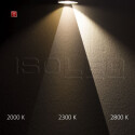 ISO113304 / LED Einbaustrahler SUNSET mit variabler Tiefe, weiß, 9W, 45°, 2000-2800K, Dimm-to-warm / 9009377051951