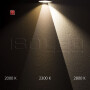 ISO113304 / LED Einbaustrahler SUNSET mit variabler Tiefe, weiß, 9W, 45°, 2000-2800K, Dimm-to-warm / 9009377051951