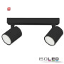 ISO114099 / Wand-/Deckenleuchte GU10 Dual, IP20, schwarz, exkl. Leuchtmittel / 9009377071287