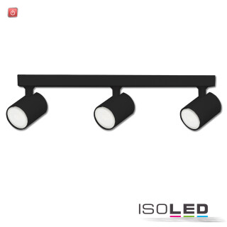 ISO114101 / Wand-/Deckenleuchte GU10 Triple, IP20, schwarz, exkl. Leuchtmittel / 9009377071324