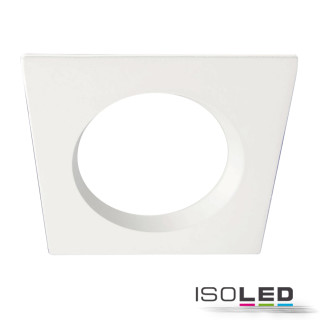ISO113339 / Cover Aluminium quadratisch rückversetzt weiß für Einbaustrahler Sys-90 / 9009377052972