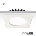 ISO113339 / Cover Aluminium quadratisch rückversetzt weiß für Einbaustrahler Sys-90 / 9009377052972