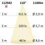 ISO112942 / LED Downlight, 15W, ultraflach, ColorSwitch 2600K|3100K|4000K, dimmbar / 9009377043468