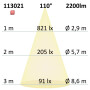 ISO113021 / 3-PH Linearleuchte 600mm, 20W, warmweiß, weiß / 9009377045073