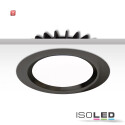 ISO113355 / Cover Aluminium rund schwarz rückversetzt für Einbaustrahler Sys-90 / 9009377052996