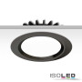 ISO113355 / Cover Aluminium rund schwarz rückversetzt für Einbaustrahler Sys-90 / 9009377052996