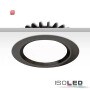 ISO113355 / Cover Aluminium rund schwarz rückversetzt für Einbaustrahler Sys-90 / 9009377052996